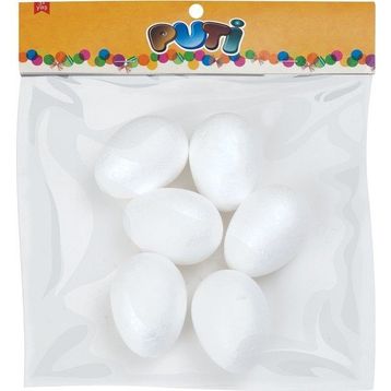 Puti 6 cm 6'lı Köpük Yumurta