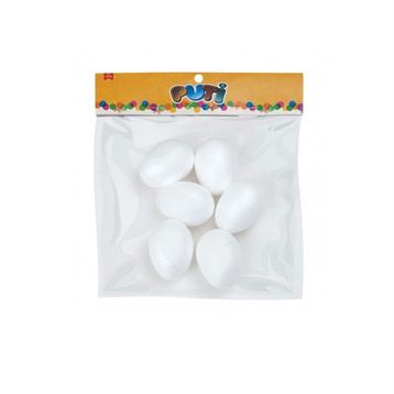 Puti 6 cm 6'lı Köpük Yumurta