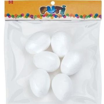Puti 6 cm 6'lı Köpük Yumurta