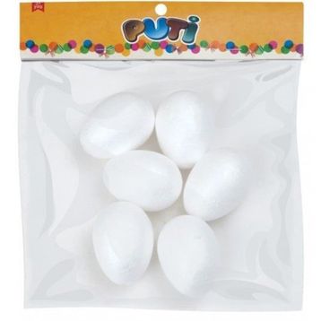 Puti 6 cm 6'lı Köpük Yumurta