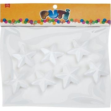 Puti 6,5 cm 6'lı Köpük Yıldız