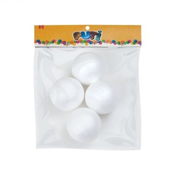 Puti 7 cm 4'lü Köpük Toplar