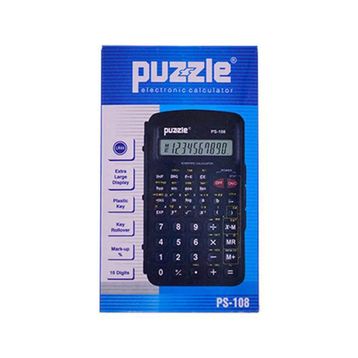 Puzzle PS-108 Siyah Hesap Makinesi