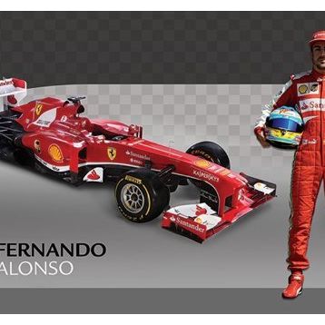 Pyramid International Ferrari Alonso & Car Maxi Poster