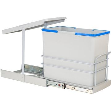 Pyramith P9156 24 lt Gri Teleskopik Raylı Çöp Kovası
