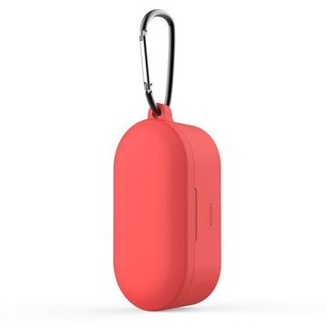 Qcy T1s/t2c Kırmızı Bluetooth Kulaklık İçin Silikon Koruma Kılıf+ Anahtarlık