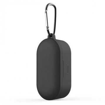 Qcy T1s/t2c Siyah Bluetooth Kulaklık İçin Silikon Koruma Kılıf+ Anahtarlık
