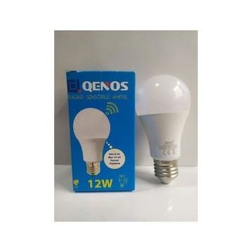 Qenos Beyaz Led 12 Watt Radar Sensörlü Ampul