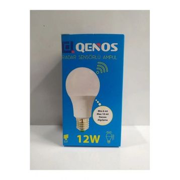 Qenos Beyaz Led 12 Watt Radar Sensörlü Ampul