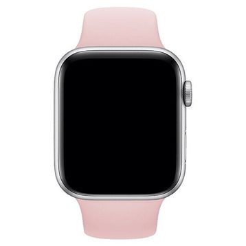 Qfit Apple Watch Uyumlu 42/44 mm Pembe Silikon Spor Kordon