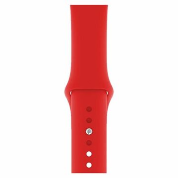 Qfit Apple Watch Uyumlu 42/44 mm Silikon Kırmızı Spor Kordon