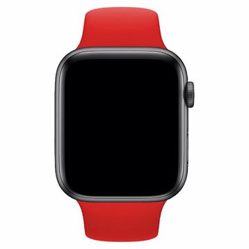 Qfit Apple Watch Uyumlu 42/44 mm Silikon Kırmızı Spor Kordon