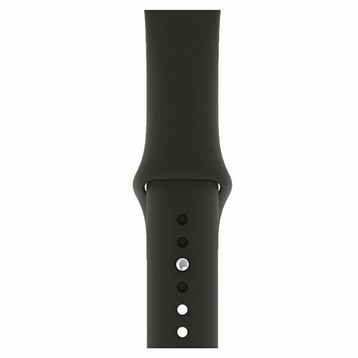 Qfit Apple Watch Uyumlu 42/44 mm Silikon Spor Siyah Kordon