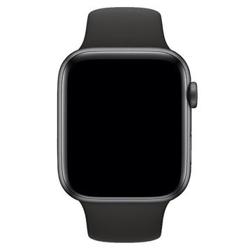 Qfit Apple Watch Uyumlu 42/44 mm Silikon Spor Siyah Kordon