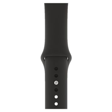 Qfit Apple Watch Uyumlu 42/44 mm Silikon Spor Siyah Kordon