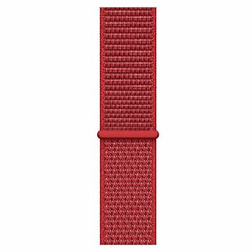 Qfit Apple Watch Uyumlu 42/44 mm Spor Hasır Kırmızı Loop Kordon