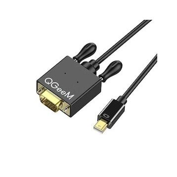 Qgeem QG-HD29 Siyah VGA to Mini Display Port Kablo