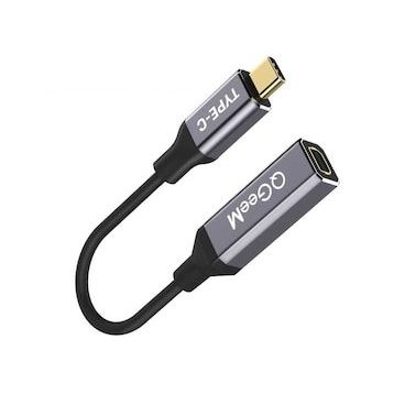 Qgeem QG-UA08 Siyah Type-C to Mini Display Dönüştürücü