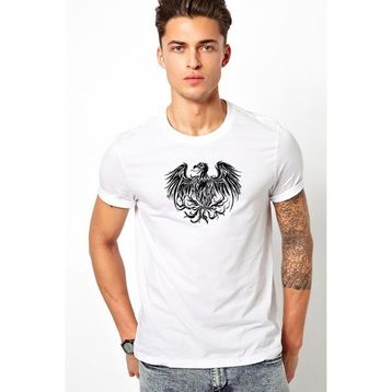 Qivi A Day To Remember Eagle Baskılı Beyaz Erkek Örme T-shirt