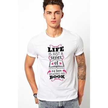 Qivi A Series Of Unfortunate Events Book Baskılı Beyaz Erkek T-shirt