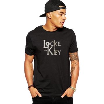 Qivi And Key All Keys Lockekey Tt Baskılı Baskılı Beyaz Erkek Örme T-shirt