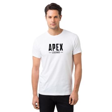 Qivi Apex Legends Baskılı Beyaz Erkek Örme T-shirt