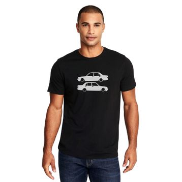 Qivi Araba Şahin Baskılı Beyaz Erkek Örme Tshirt