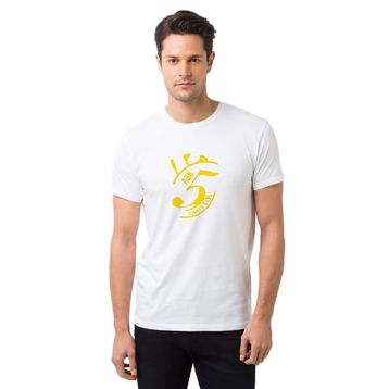 Qivi Aşk 5 Vakittir Baskılı Beyaz Erkek Örme Tshirt