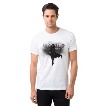 Qivi Baskılı Beyaz Erkek Örme T-shirt