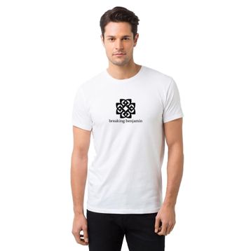 Qivi Benjamin Baskılı Beyaz Erkek Örme T-shirt