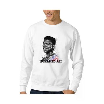 Qivi BGA0757-ERKSW Baskılı Erkek Beyaz Sweatshirt