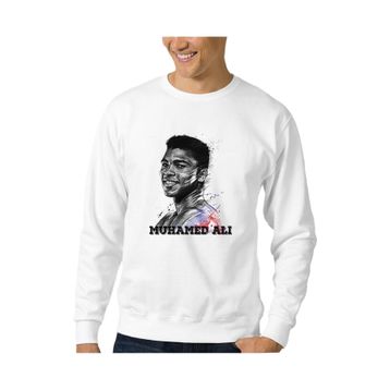 Qivi BGA0757-ERKSW Baskılı Erkek Beyaz Sweatshirt
