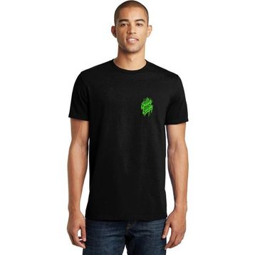 Qivi Billie Eilish Logosu Blosh Baskılı Siyah Erkek Örme Tshirt