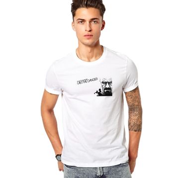 Qivi Breaking Bad I am The Danger Baskılı Beyaz Erkek Örme T-shirt