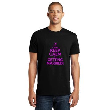 Qivi Can't Keep Calm Baskılı Siyah Erkek Örme T-shirt