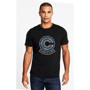 Qivi Capsule Baskılı Siyah Erkek Örme T-shirt