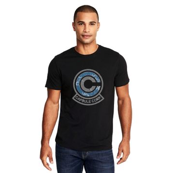 Qivi Capsule Baskılı Siyah Erkek Örme T-shirt