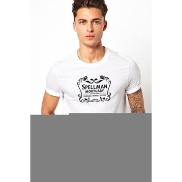 Qivi Chilling Adventures Of Sabrina Spellman Mortuary Baskılı Beyaz Erkek Örme T-shirt