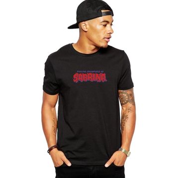 Qivi Chilling Adventures Of Sabrina Yazı 2 Baskılı Siyah Erkek Örme T-shirt