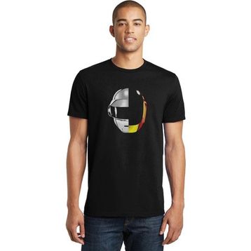 Qivi Daft Punk Ram Baskılı Siyah Erkek Örme T-shirt