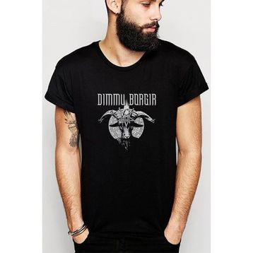 Qivi Dimmu Borgir In Sorte Diaboli Metal Baskılı Siyah Erkek Örme T-shirt