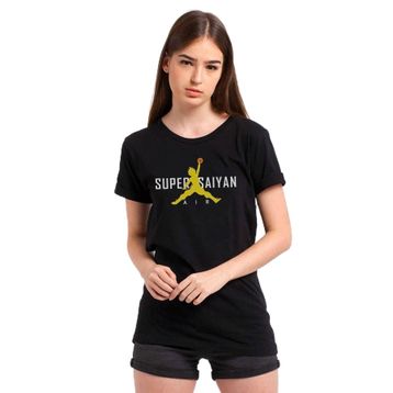 Qivi Dragon Ball Baskılı Örme Beyaz RF0328-KDNTS Kadın T-shirt