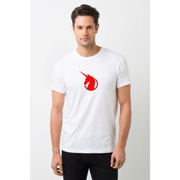 Qivi Earth Federation Logo Baskılı Beyaz Erkek T-shirt
