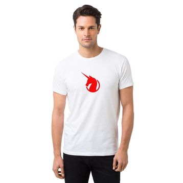 Qivi Earth Federation Logo Baskılı Beyaz Erkek T-shirt