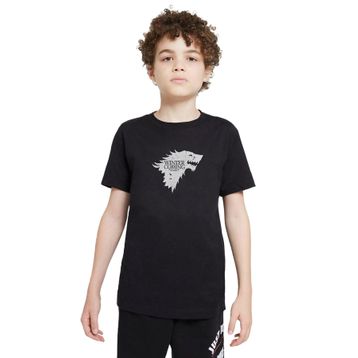 Qivi G O T Stark Baskılı Unisex Çocuk Beyaz T-shirt