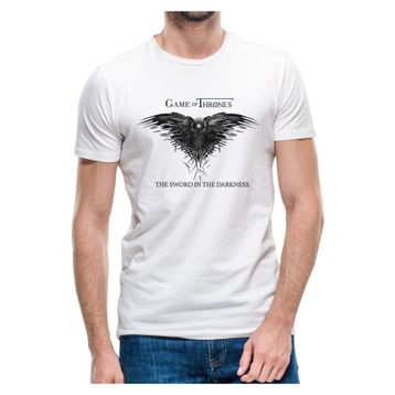 Qivi Game of Thrones Baskılı Beyaz Erkek T-shirt