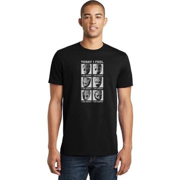 Qivi I Am Groot To Day Feel Baskılı Siyah Erkek Örme T-shirt