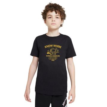 Qivi Know Where Camp Baskılı Beyaz Unisex Çocuk T-shirt