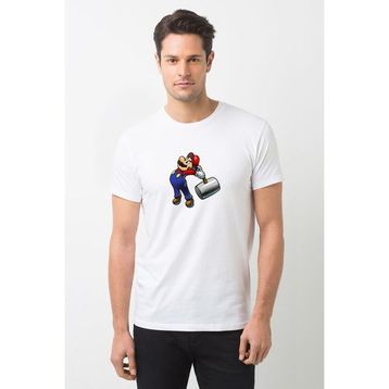 Qivi Mario Luigi Bowsers Inside Story Bowser Baskılı Beyaz Erkek T-shirt