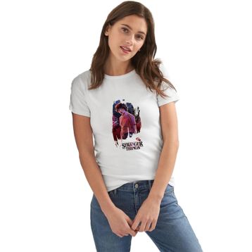Qivi Mike Wallpaper Beyaz Kadın T-shirt
